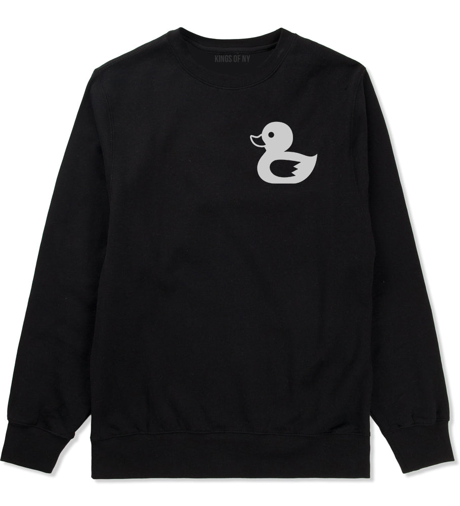 Rubber Duck Chest Mens Black Crewneck Sweatshirt by Kings Of NY