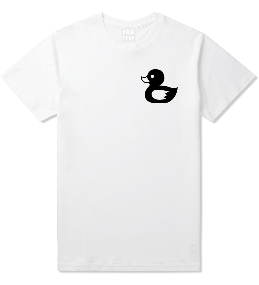 Rubber_Duck_Chest Mens White T-Shirt by Kings Of NY