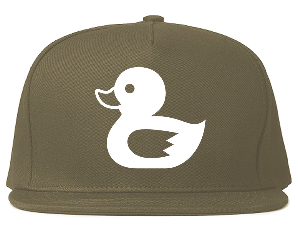 Rubber_Duck_Chest Mens Grey Snapback Hat by Kings Of NY