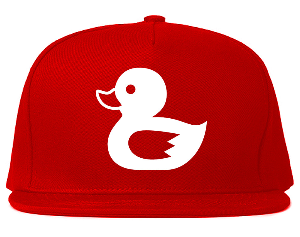 Rubber_Duck_Chest Mens Red Snapback Hat by Kings Of NY