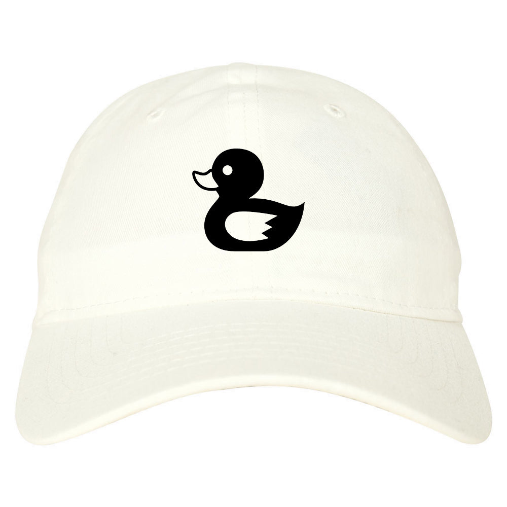 Rubber_Duck_Chest Mens White Snapback Hat by Kings Of NY