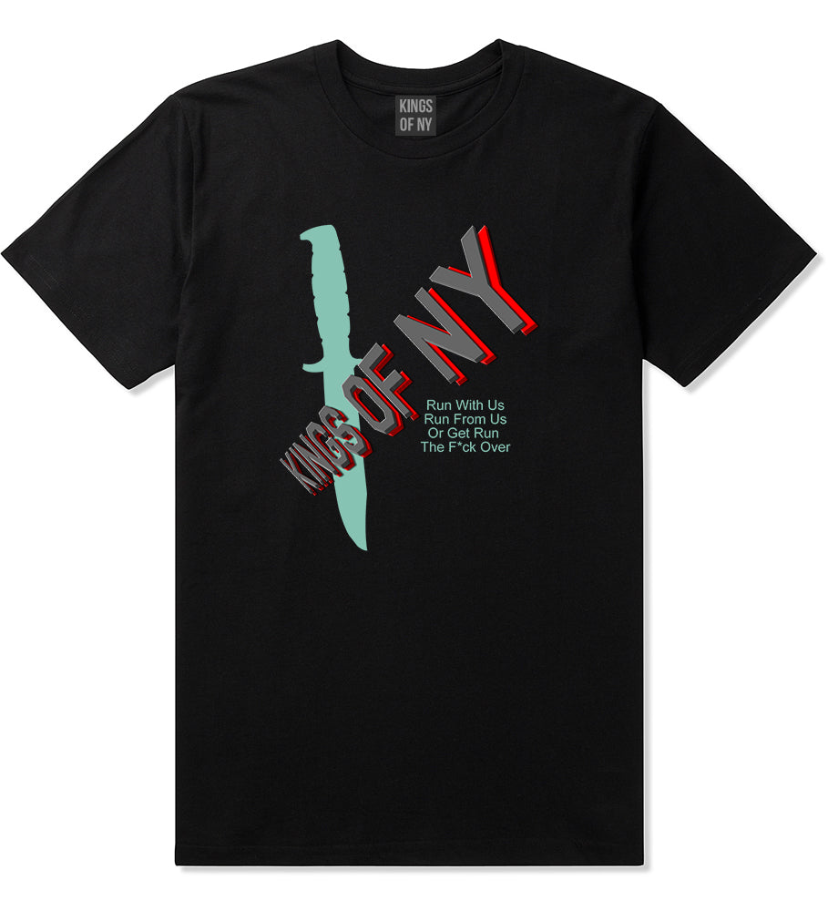 Run With Us Knife T-Shirt in Black