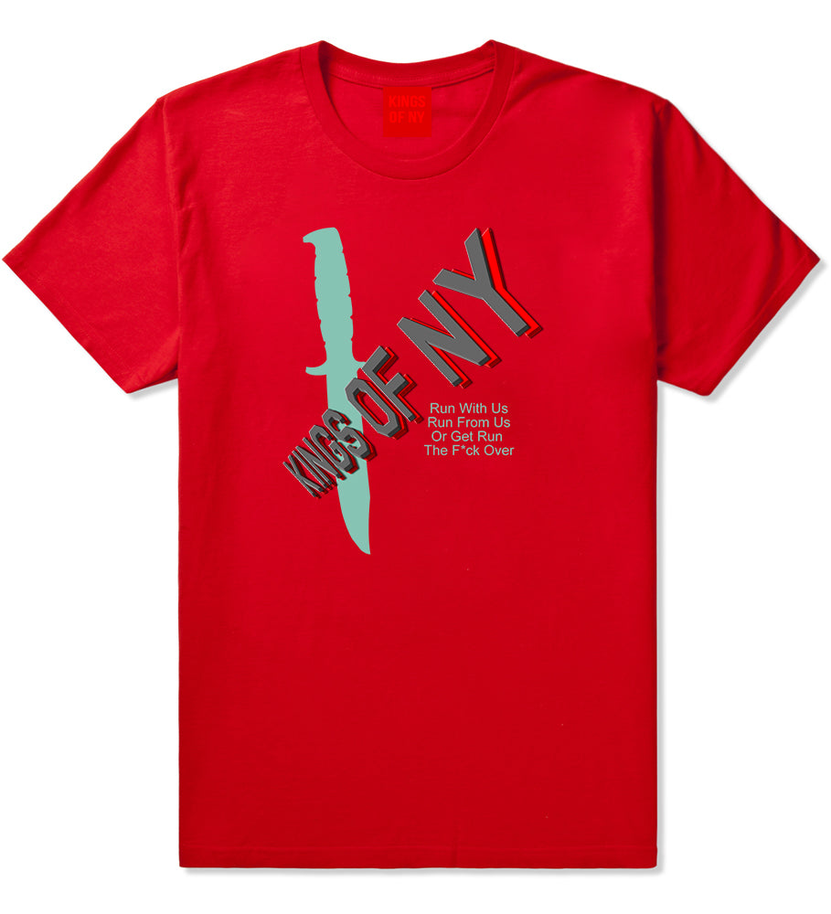 Run With Us Knife T-Shirt in Red