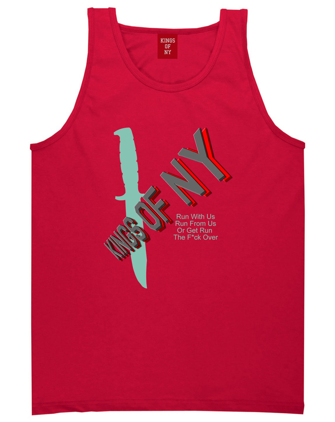 Run With Us Knife Tank Top Shirt in Red