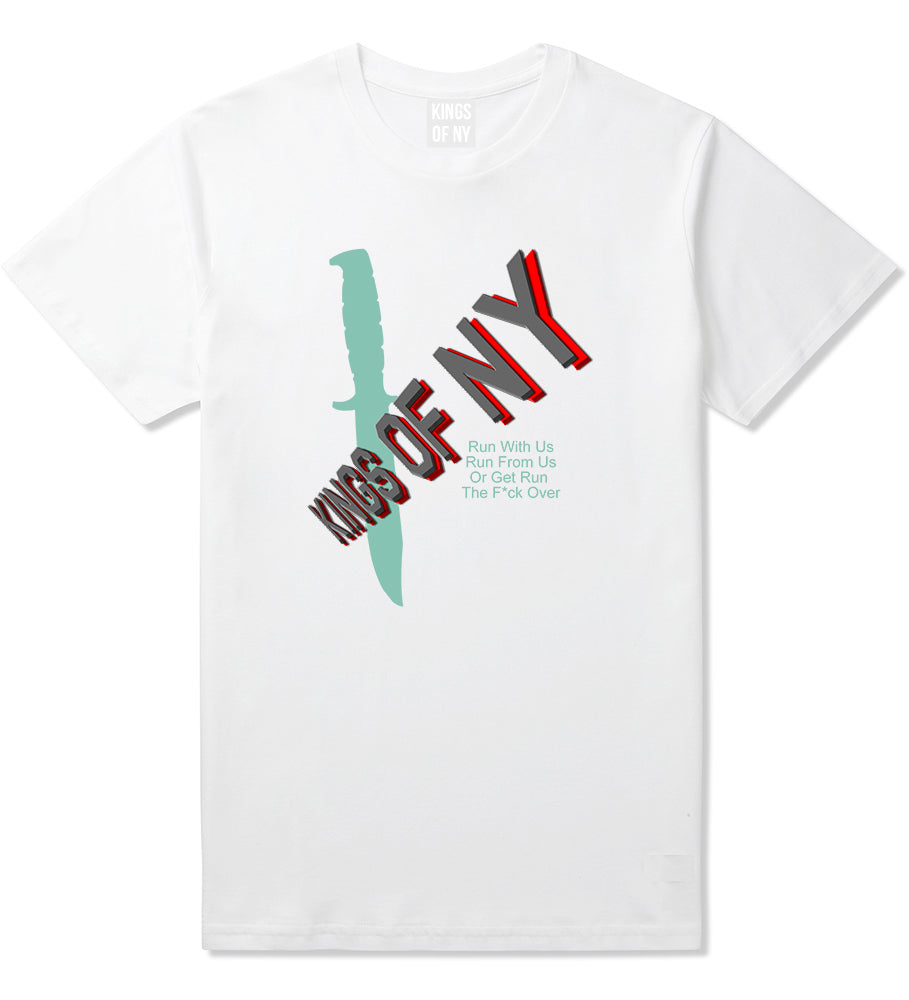 Run With Us Knife T-Shirt in White