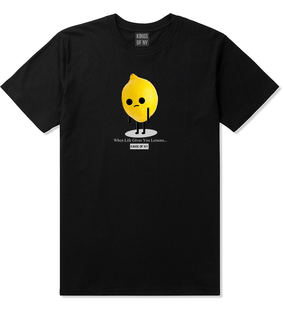 Sad Lemon T-Shirt in Black