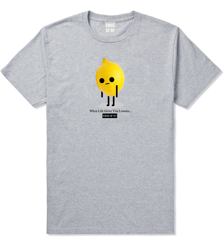 Sad Lemon T-Shirt in Grey
