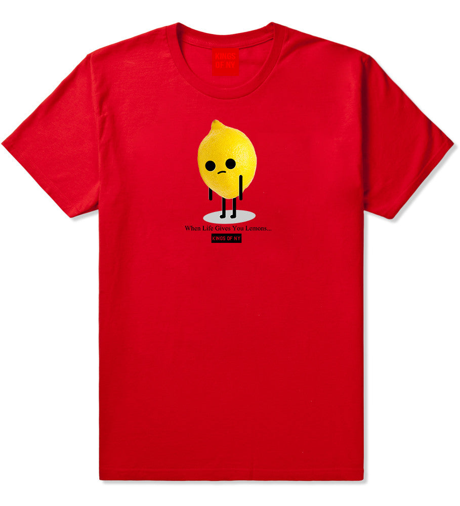 Sad Lemon T-Shirt in Red
