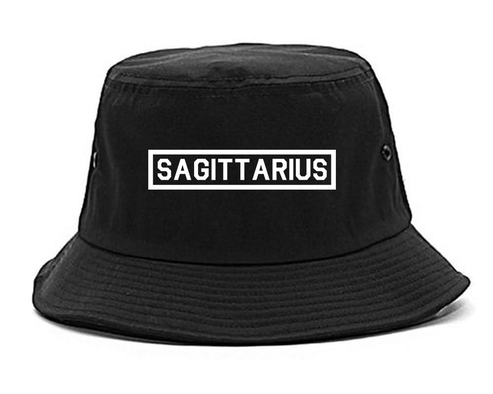 Sagittarius_Horoscope_Sign Black Bucket Hat