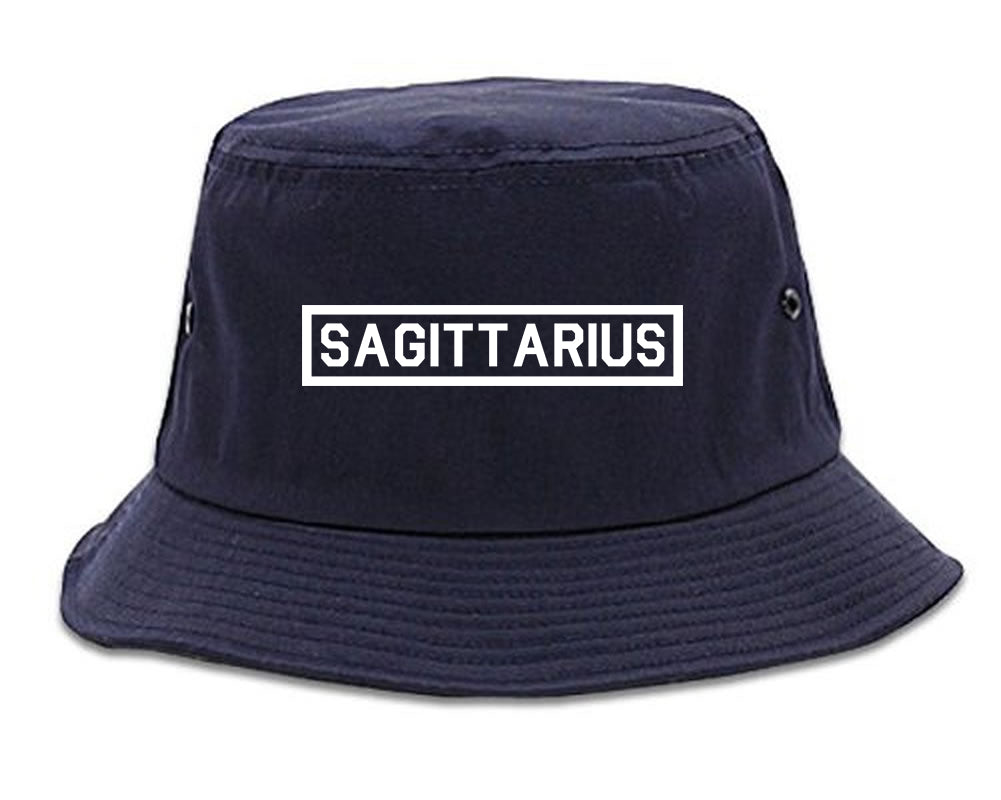 Sagittarius_Horoscope_Sign Navy Blue Bucket Hat