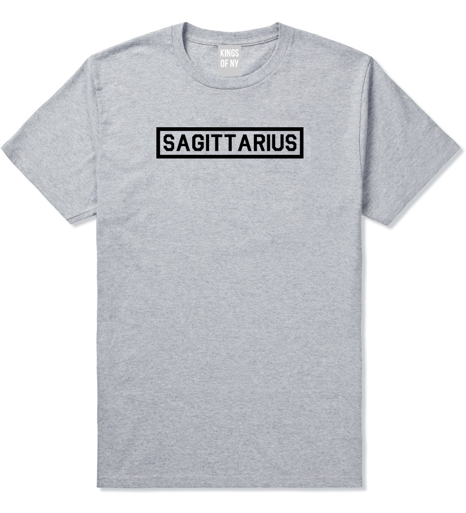 Sagittarius Horoscope Sign Mens Grey T-Shirt by KINGS OF NY