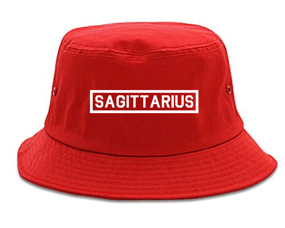 Sagittarius_Horoscope_Sign Red Bucket Hat