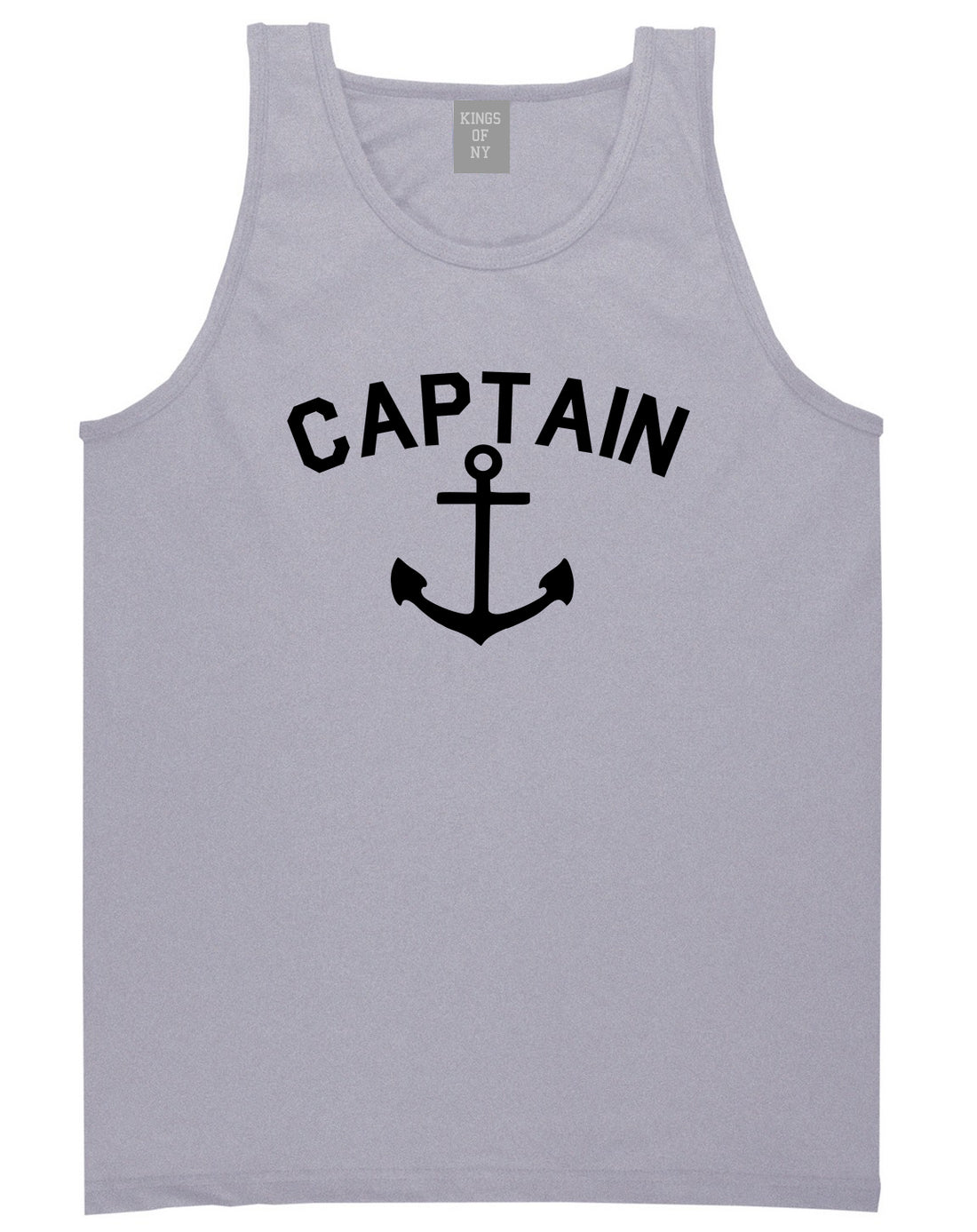 Sailing Captain Anchor Grey Tank Top Shirt by Kings Of NY