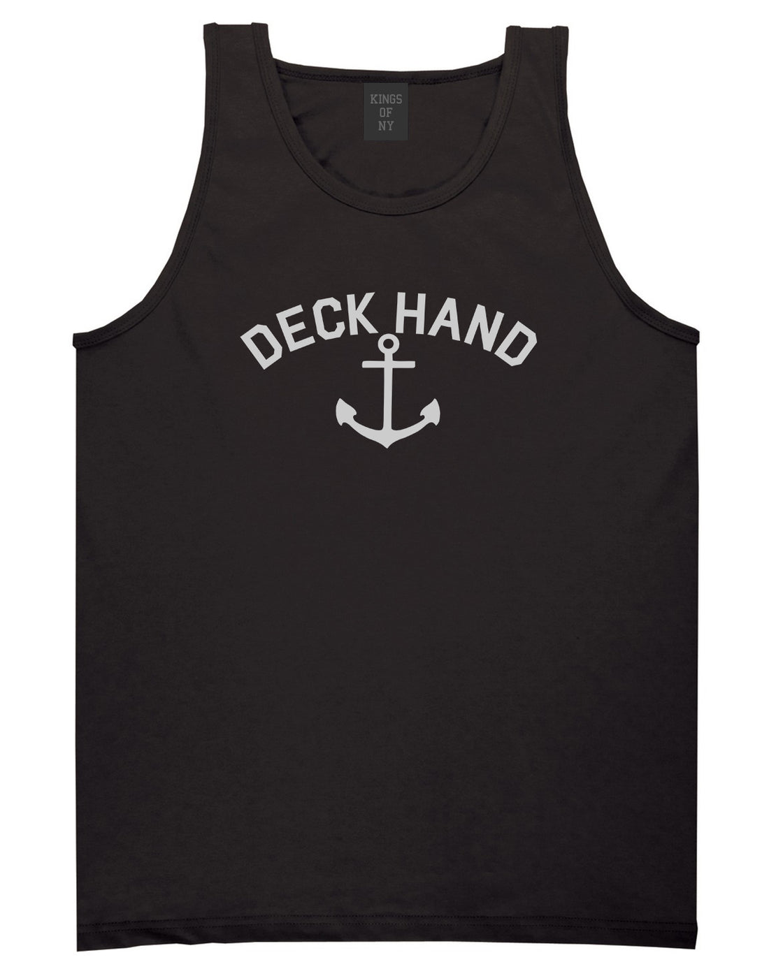 Sailing Deckhand Anchor Mens Black Tank Top Shirt by KINGS OF NY