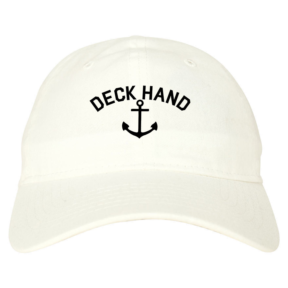 Sailing_Deckhand_Anchor White Dad Hat