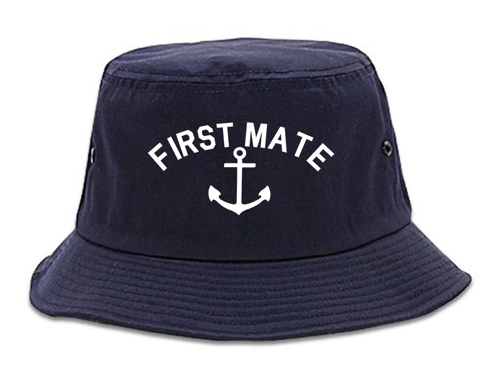 Sailing_First_Mate_Anchor Navy Blue Bucket Hat