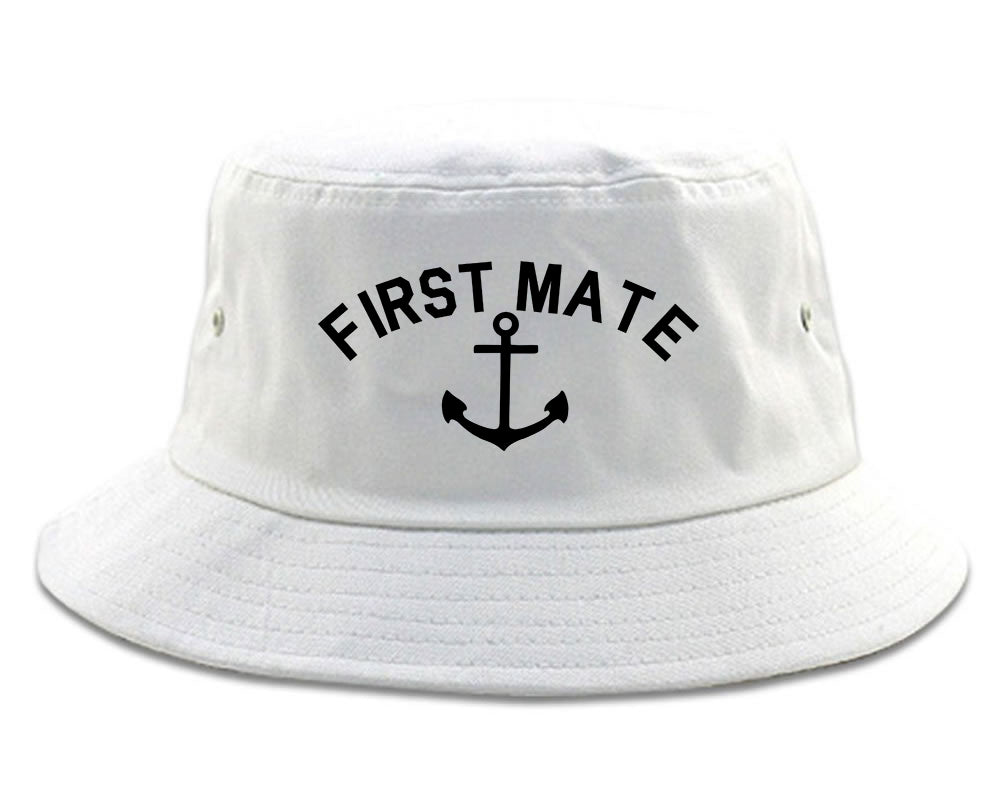 Sailing_First_Mate_Anchor White Bucket Hat