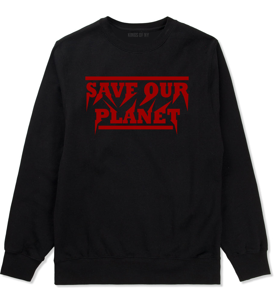 Save Our Planet Mens Crewneck Sweatshirt Black