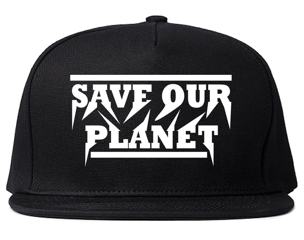 Save Our Planet Mens Snapback Hat Black