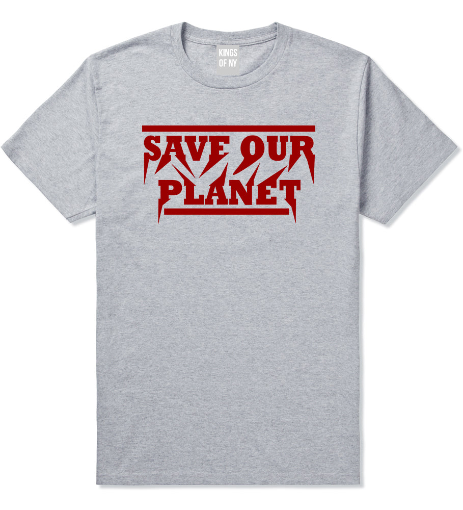 Save Our Planet Mens T-Shirt Grey