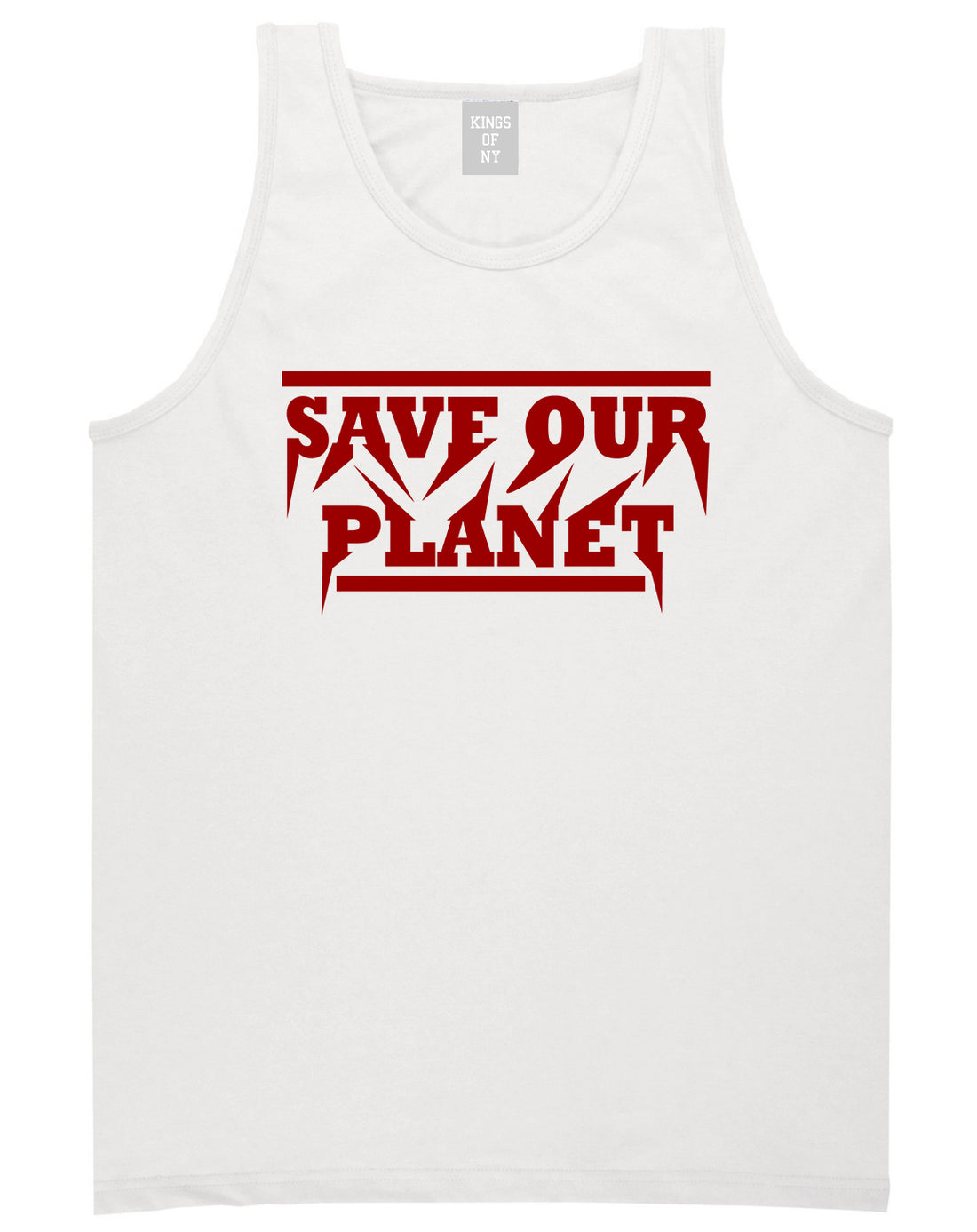 Save Our Planet Mens Tank Top Shirt White