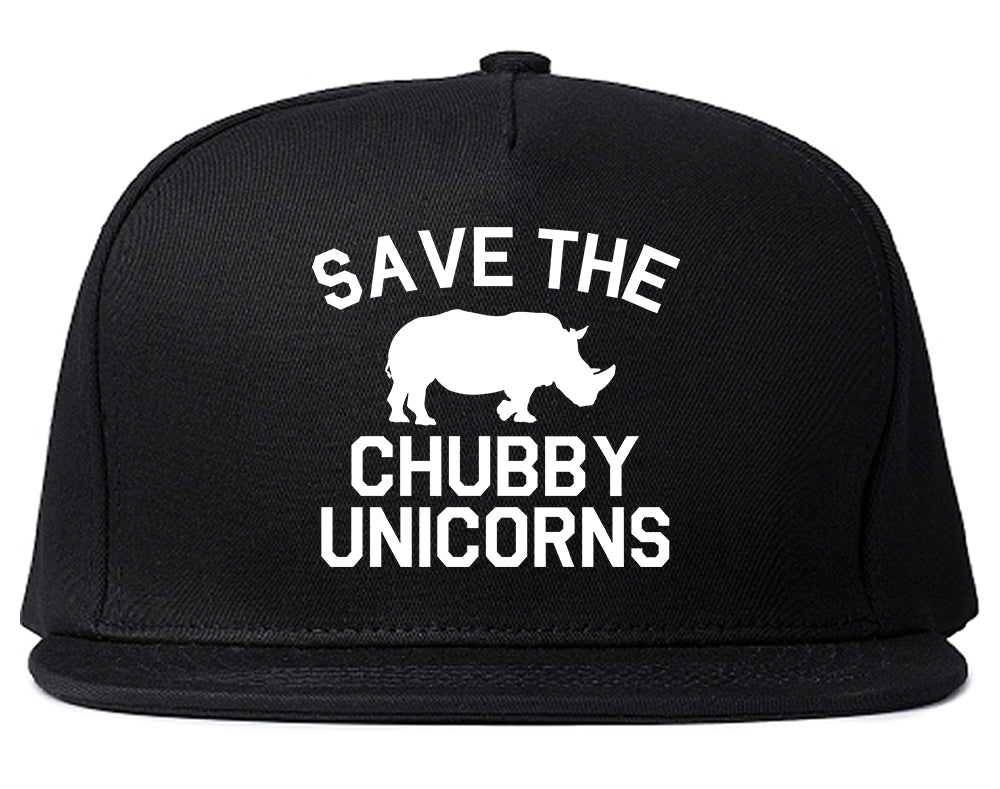 Save The Chubby Unicorns Funny Mens Snapback Hat Black