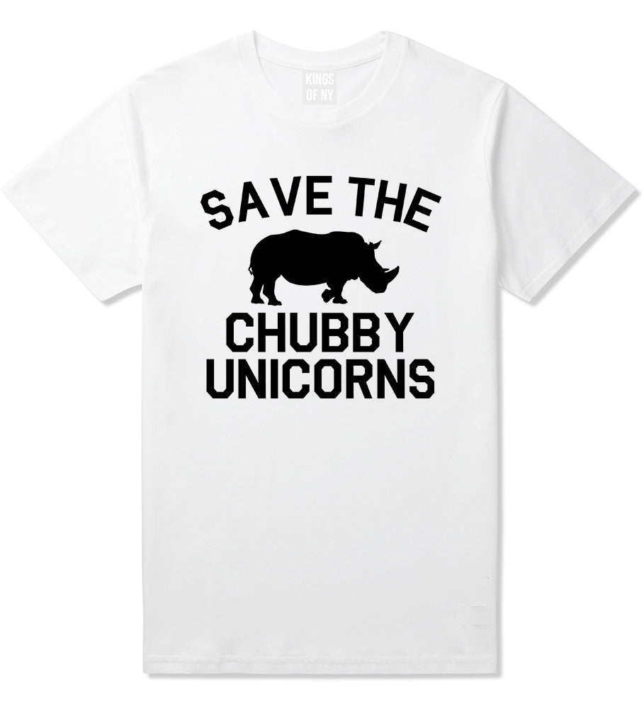 Save The Chubby Unicorns Funny Mens T-Shirt White