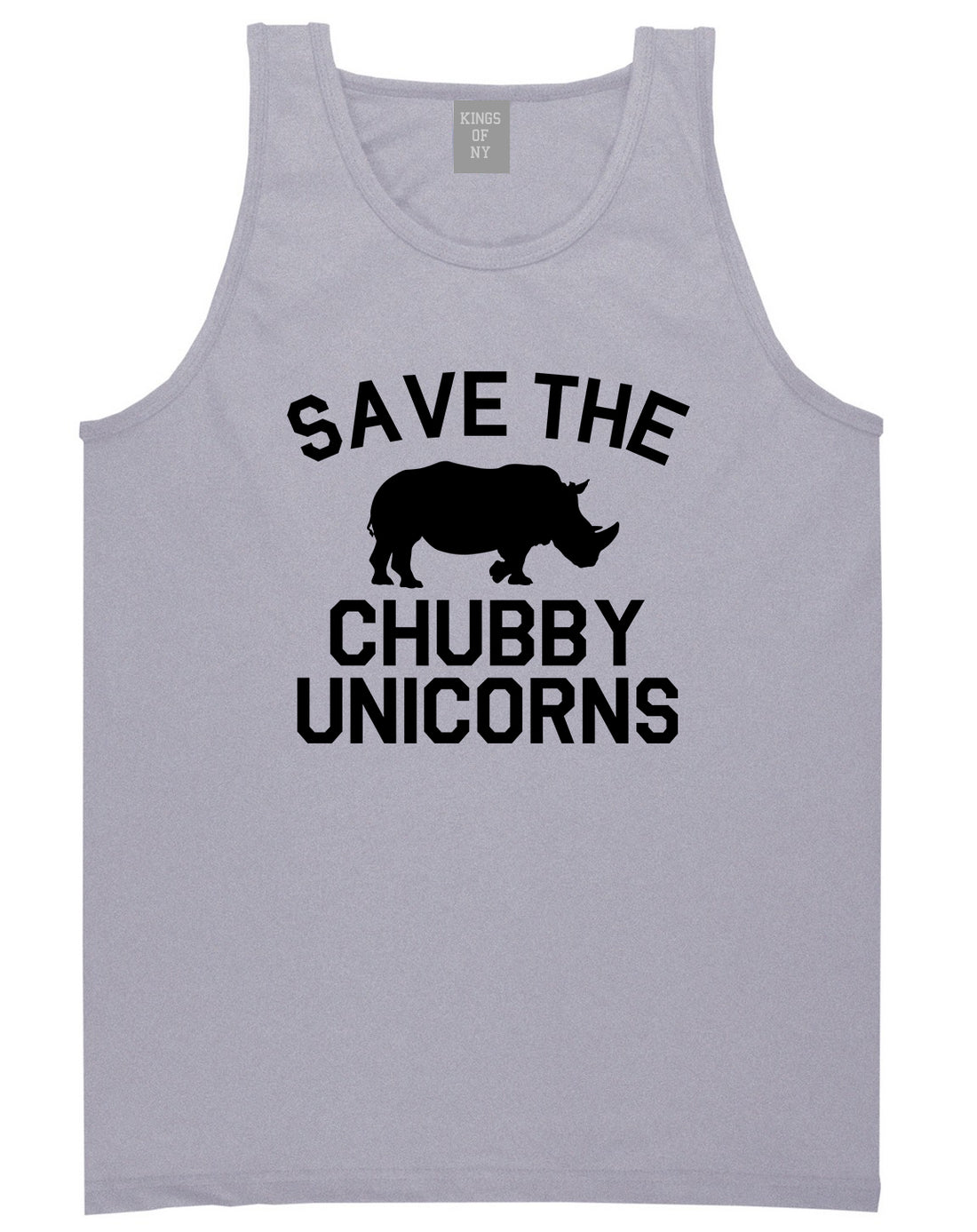 Save The Chubby Unicorns Funny Mens Tank Top T-Shirt Grey