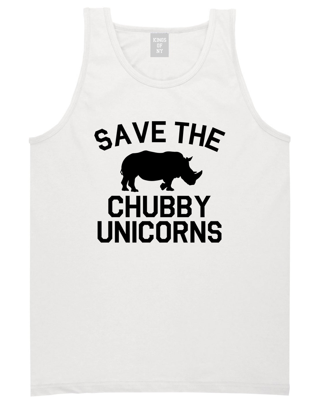 Save The Chubby Unicorns Funny Mens Tank Top T-Shirt White