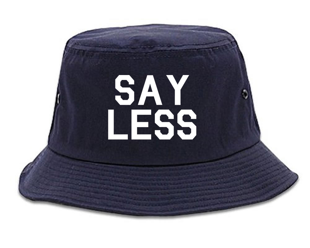 Say Less Mens Snapback Hat Navy Blue