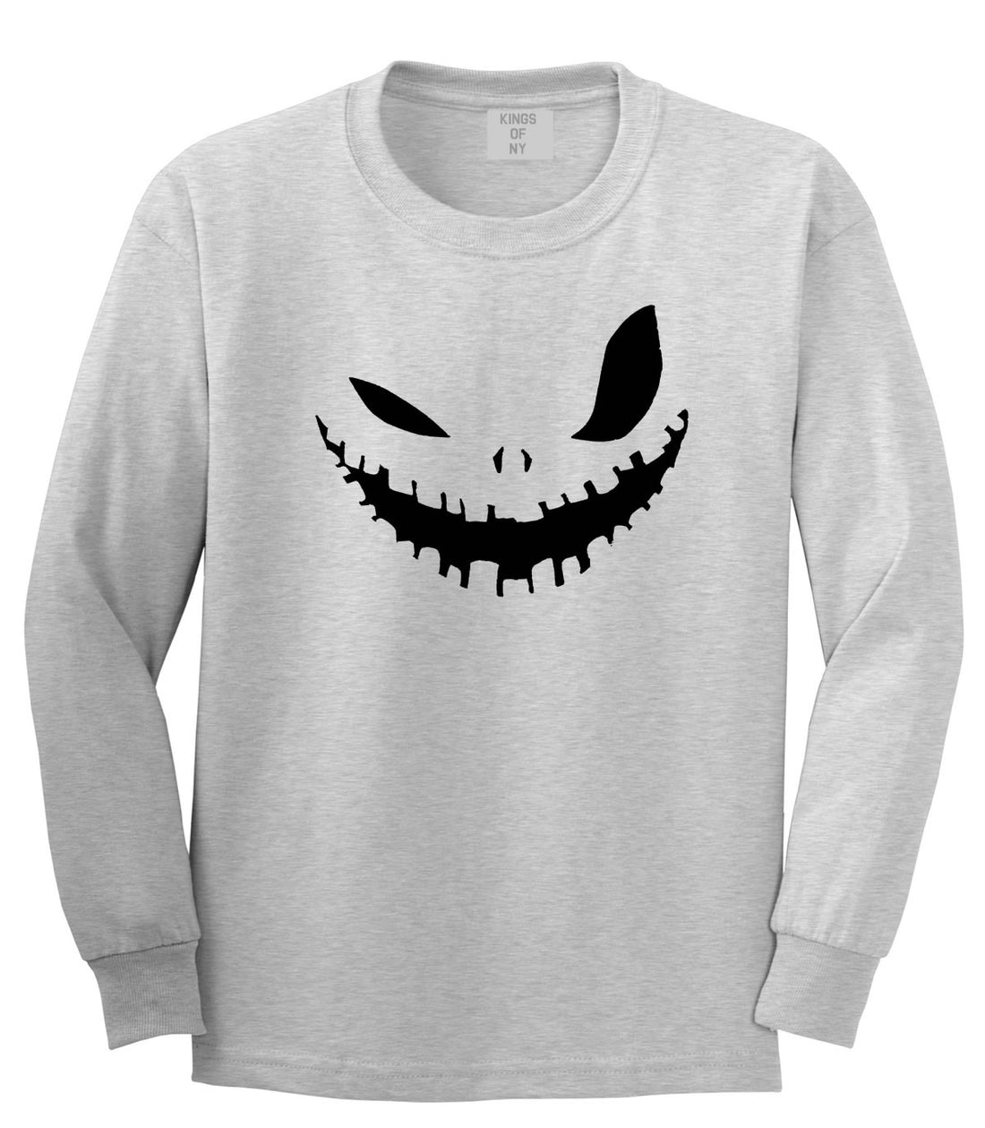 Scary Jack-o-lantern Face Halloween Long Sleeve T-Shirt