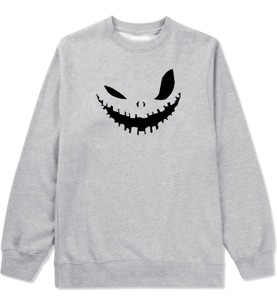 Scary Jack-o-lantern Face Halloween Crewneck Sweatshirt