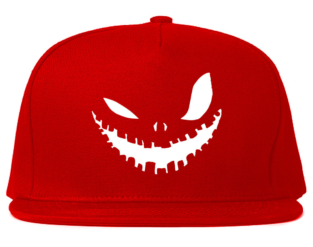 Scary Jack-o-lantern Face Halloween Snapback Hat
