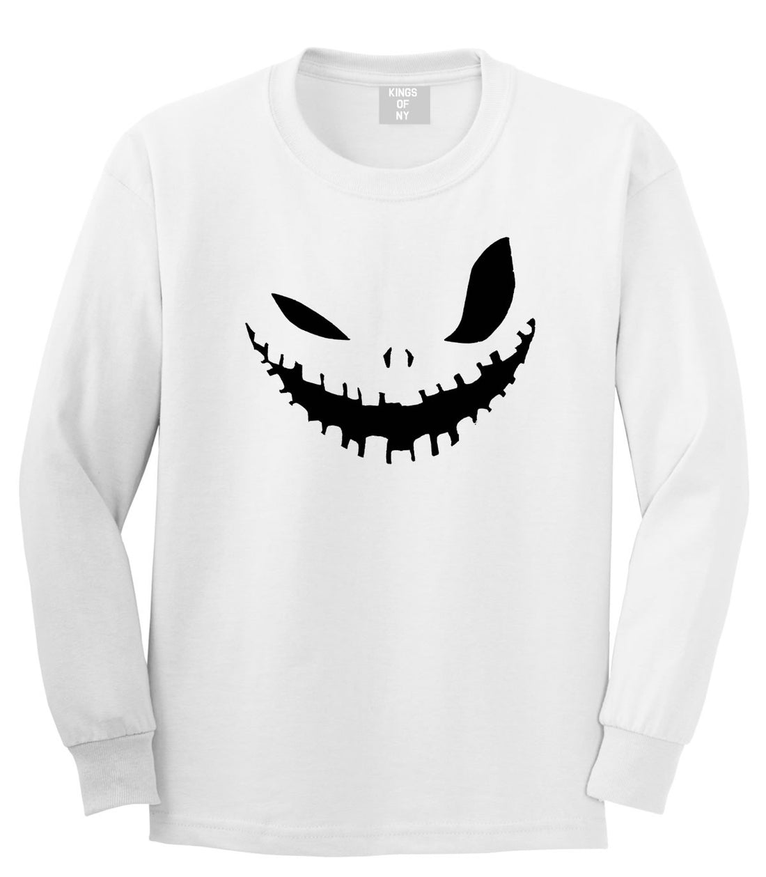 Scary Jack-o-lantern Face Halloween Long Sleeve T-Shirt