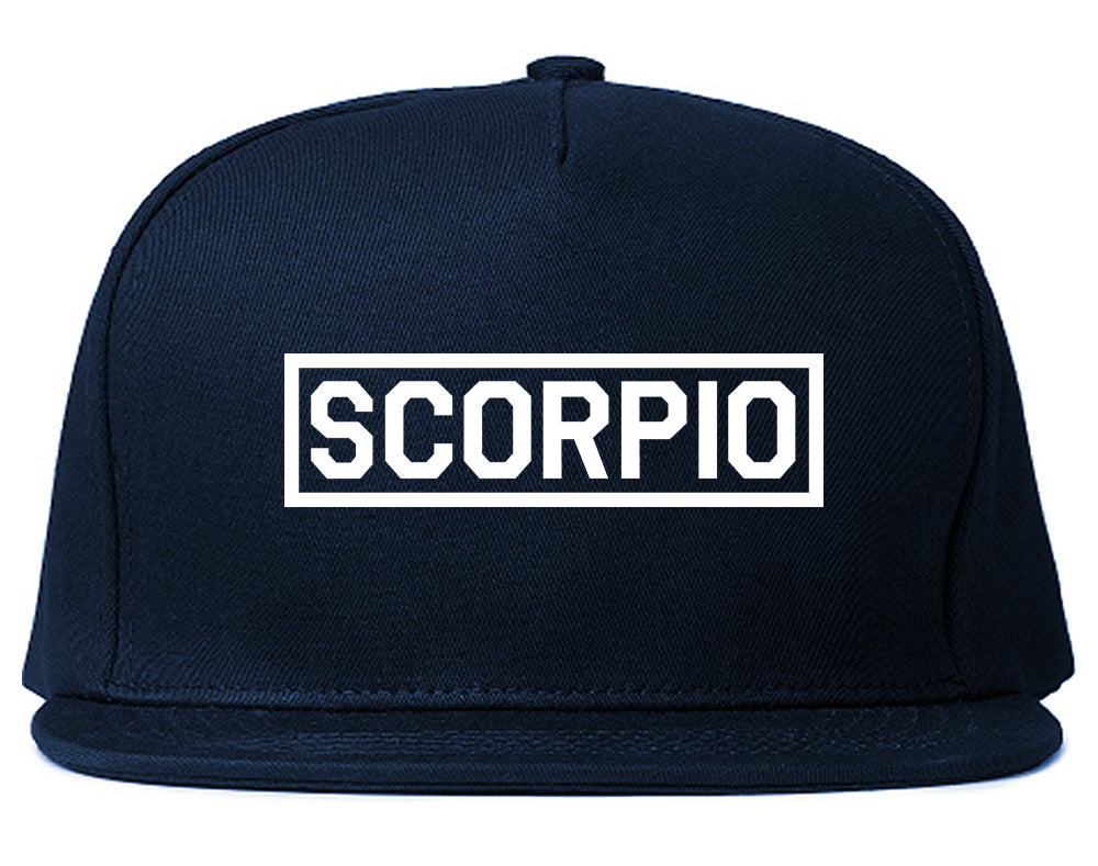 Scorpio_Horoscope_Sign Navy Blue Snapback Hat
