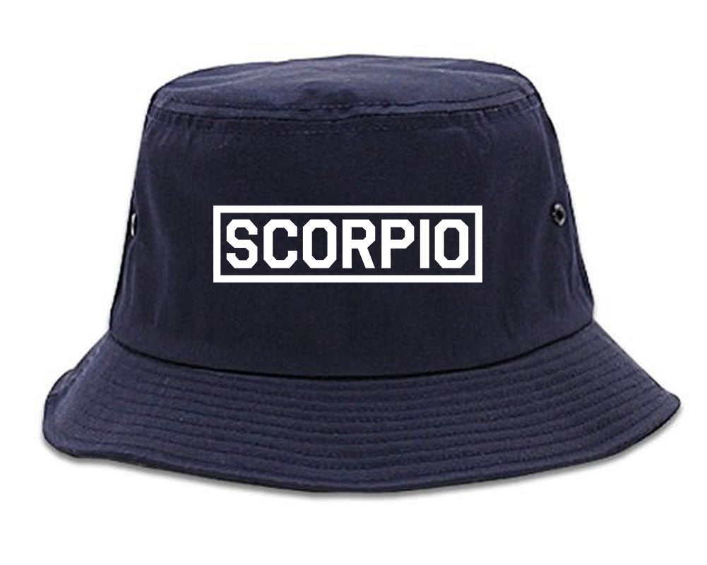 Scorpio_Horoscope_Sign Navy Blue Bucket Hat
