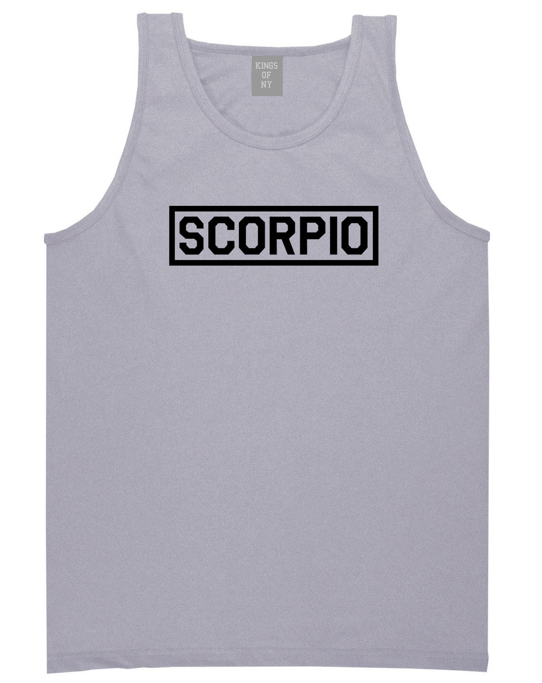 Scorpio Horoscope Sign Mens Grey Tank Top Shirt by KINGS OF NY