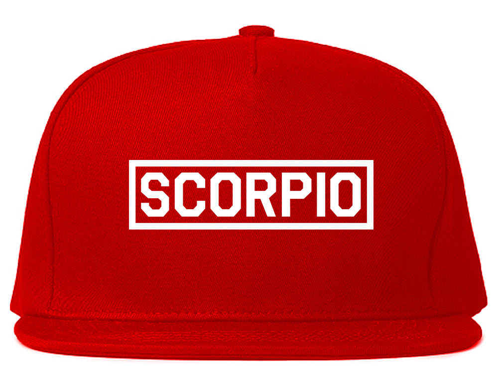 Scorpio_Horoscope_Sign Red Snapback Hat