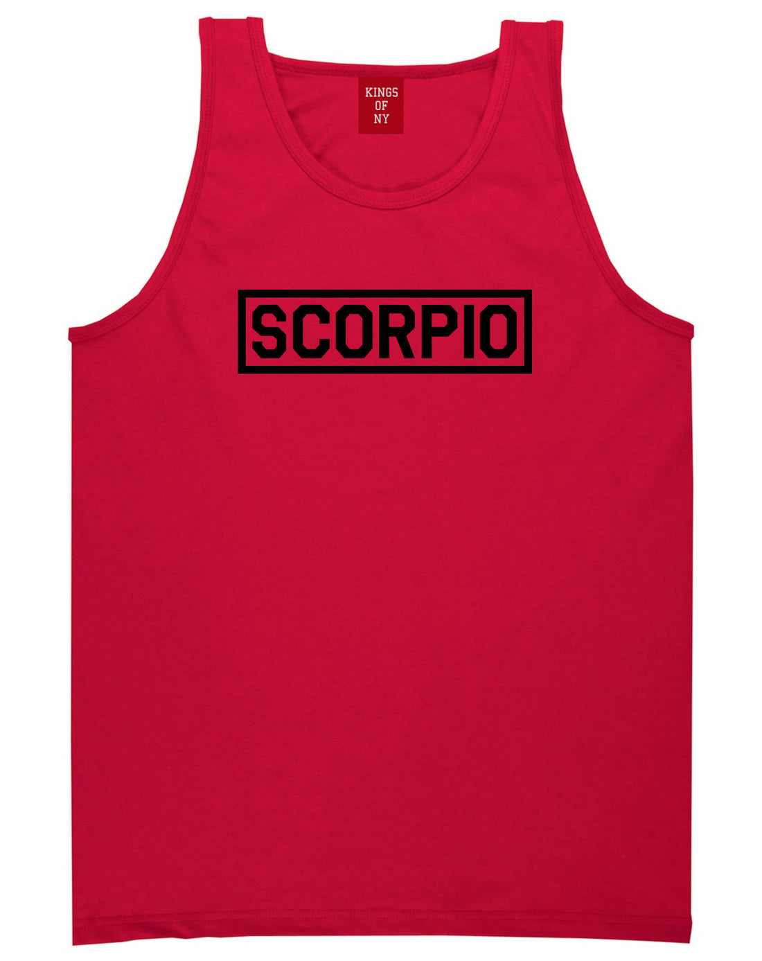 Scorpio Horoscope Sign Mens Red Tank Top Shirt by KINGS OF NY