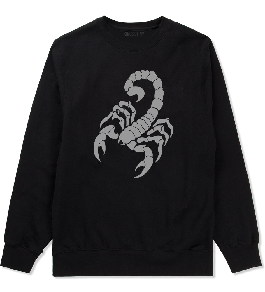 Scorpion Mens Crewneck Sweatshirt Black by Kings Of NY