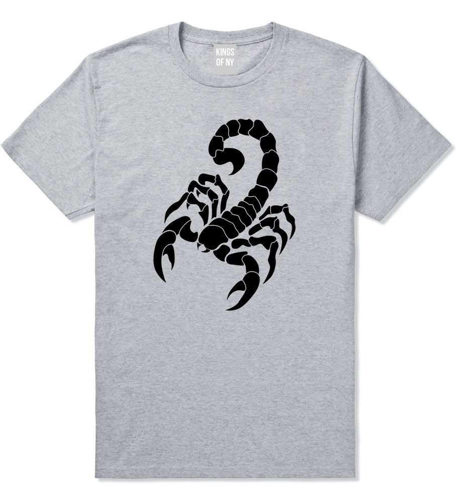 Scorpion Mens T-Shirt Grey by Kings Of NY