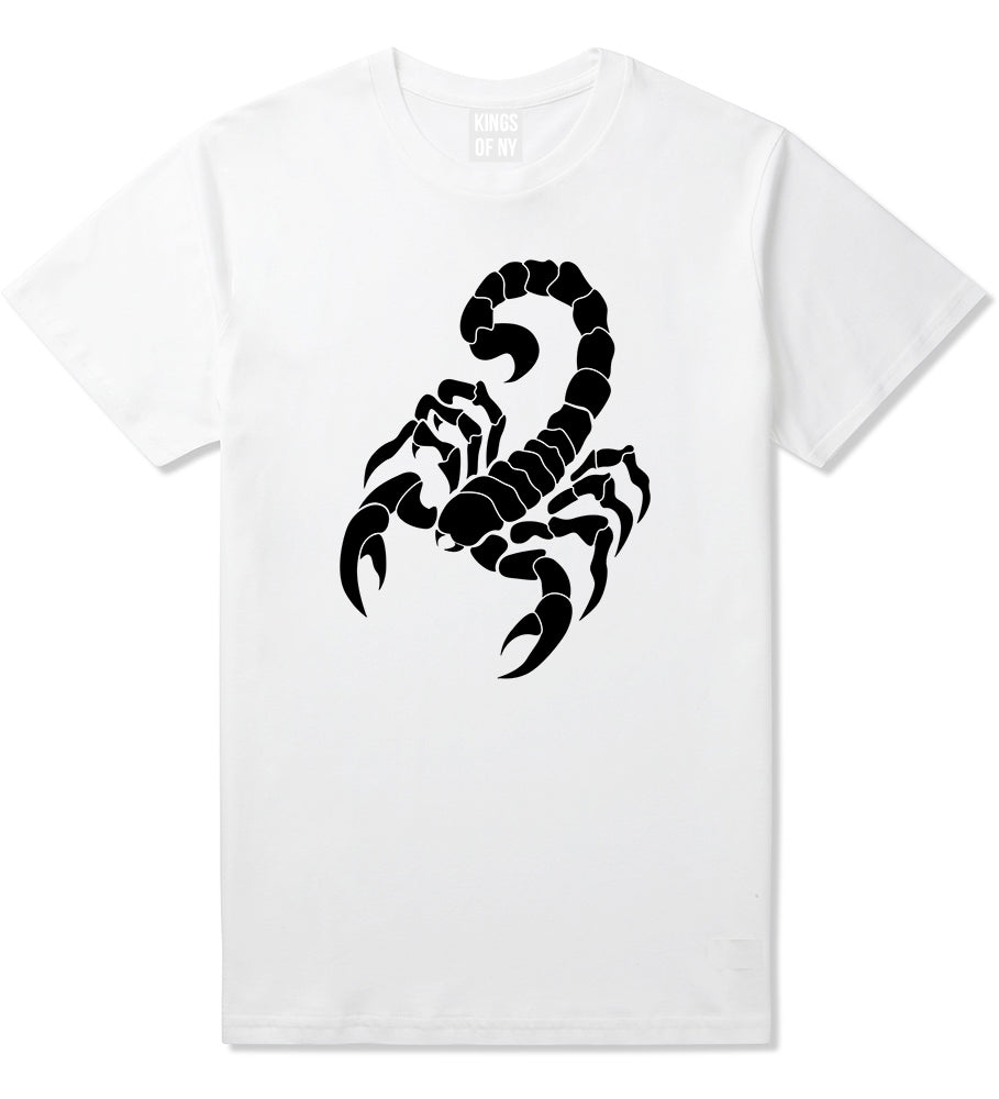 Scorpion Mens T-Shirt White by Kings Of NY