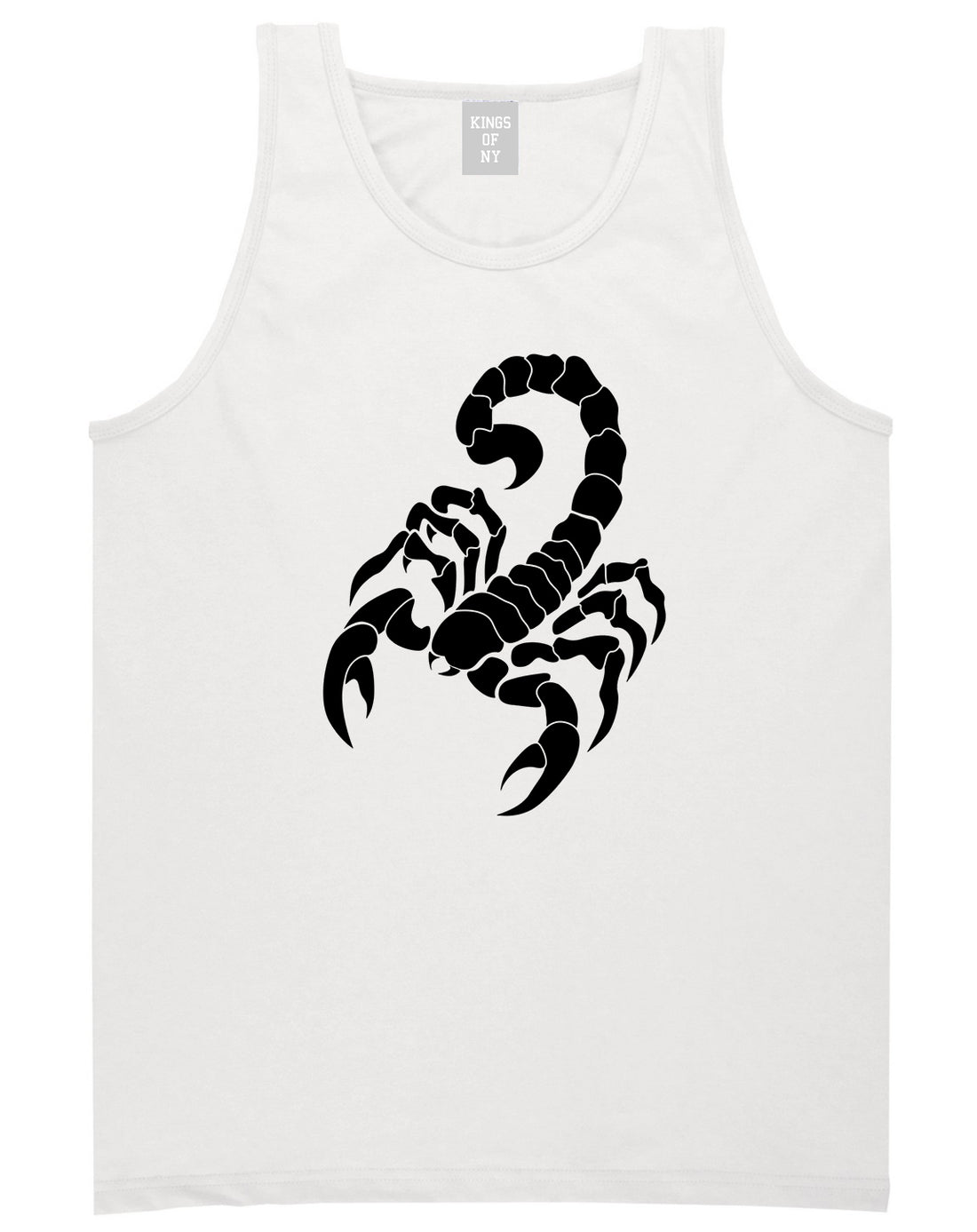 Scorpion Mens Tank Top Shirt White by Kings Of NY