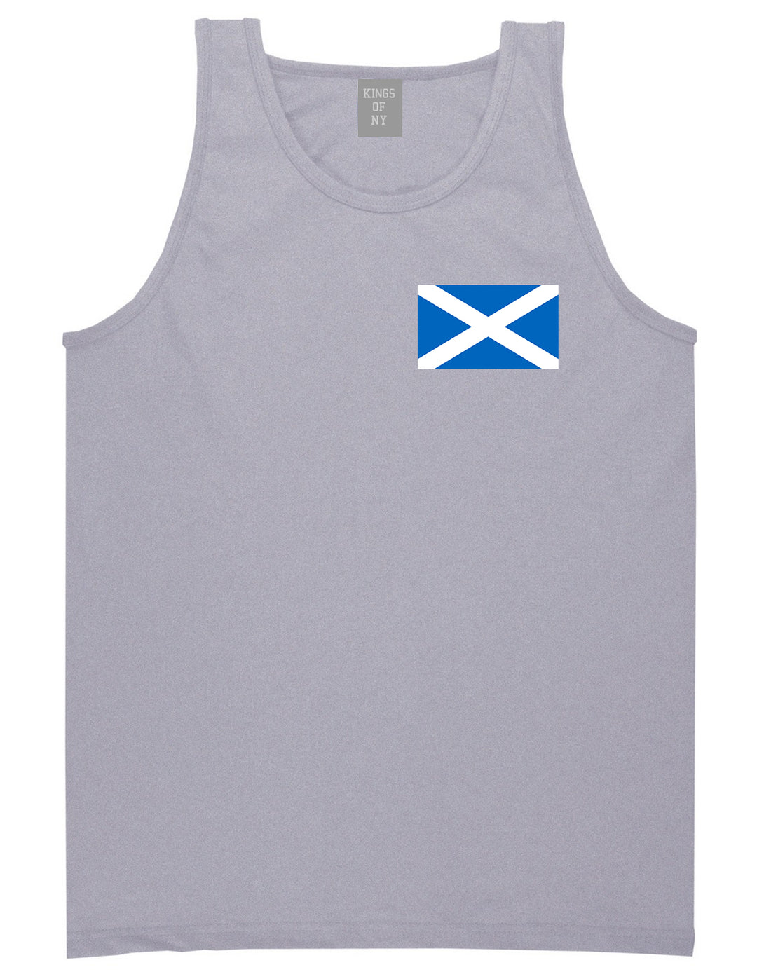 Scotland Flag Country Chest Grey Tank Top Shirt by Kings Of NY