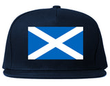 Scotland Flag Country Chest Snapback Hat Blue