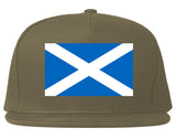 Scotland Flag Country Chest Snapback Hat Grey