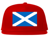 Scotland Flag Country Chest Snapback Hat Red