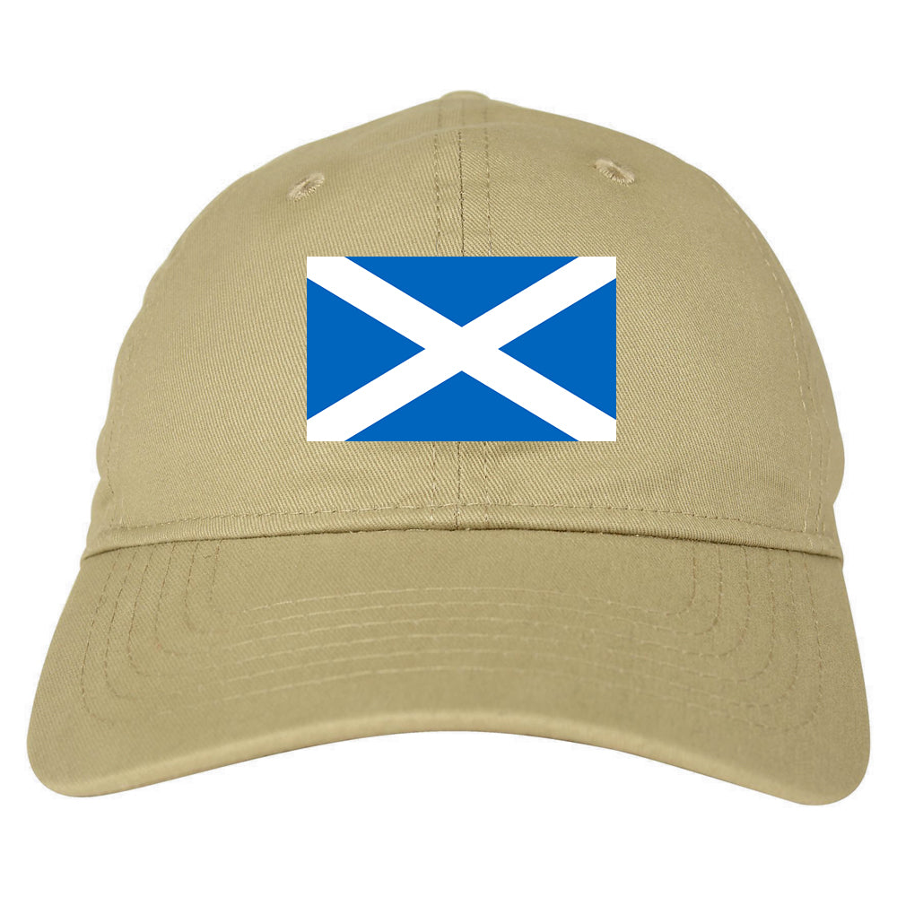 Scotland Flag Country Chest Dad Hat Baseball Cap Beige