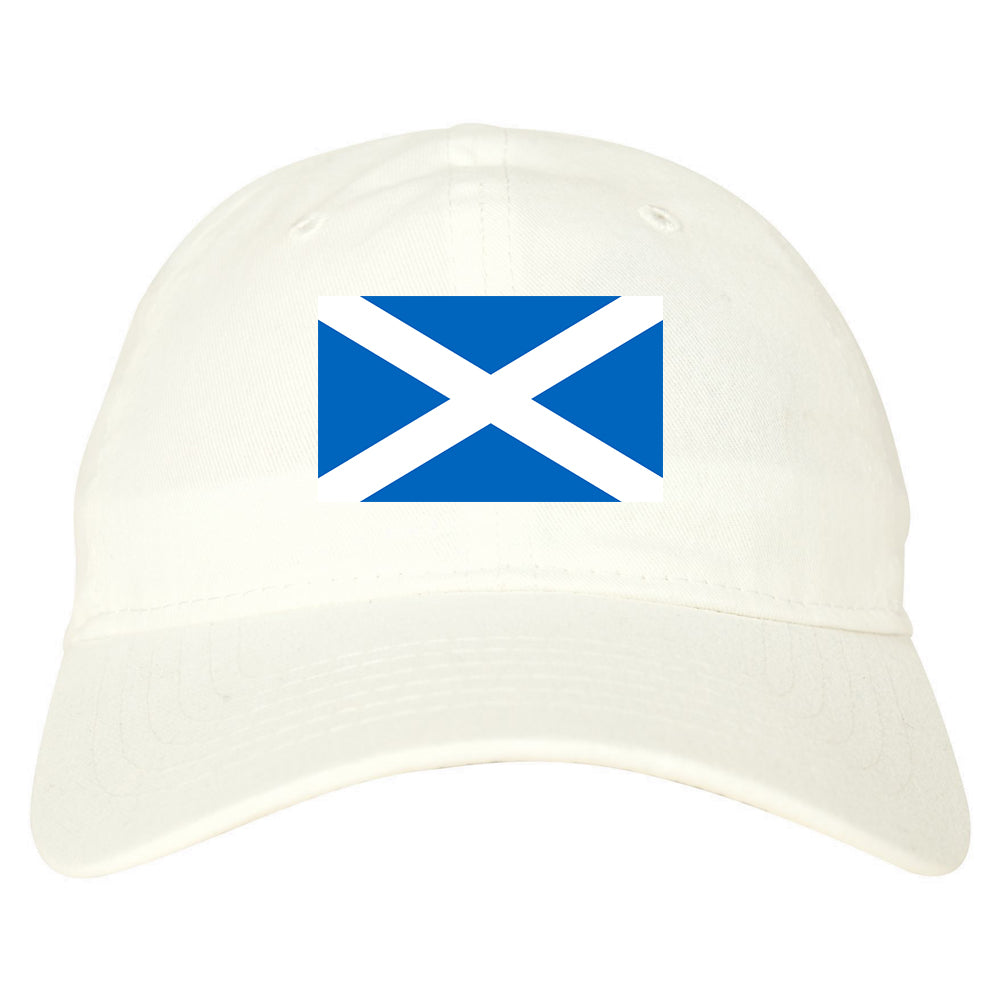 Scotland Flag Country Chest Dad Hat Baseball Cap White