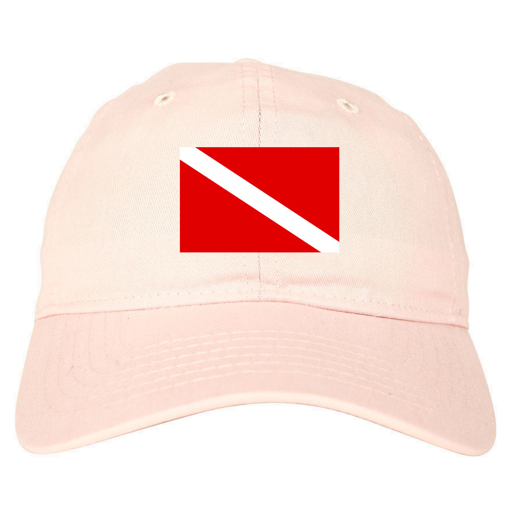 Scuba_Dive_Flag_Chest Mens Pink Snapback Hat by Kings Of NY